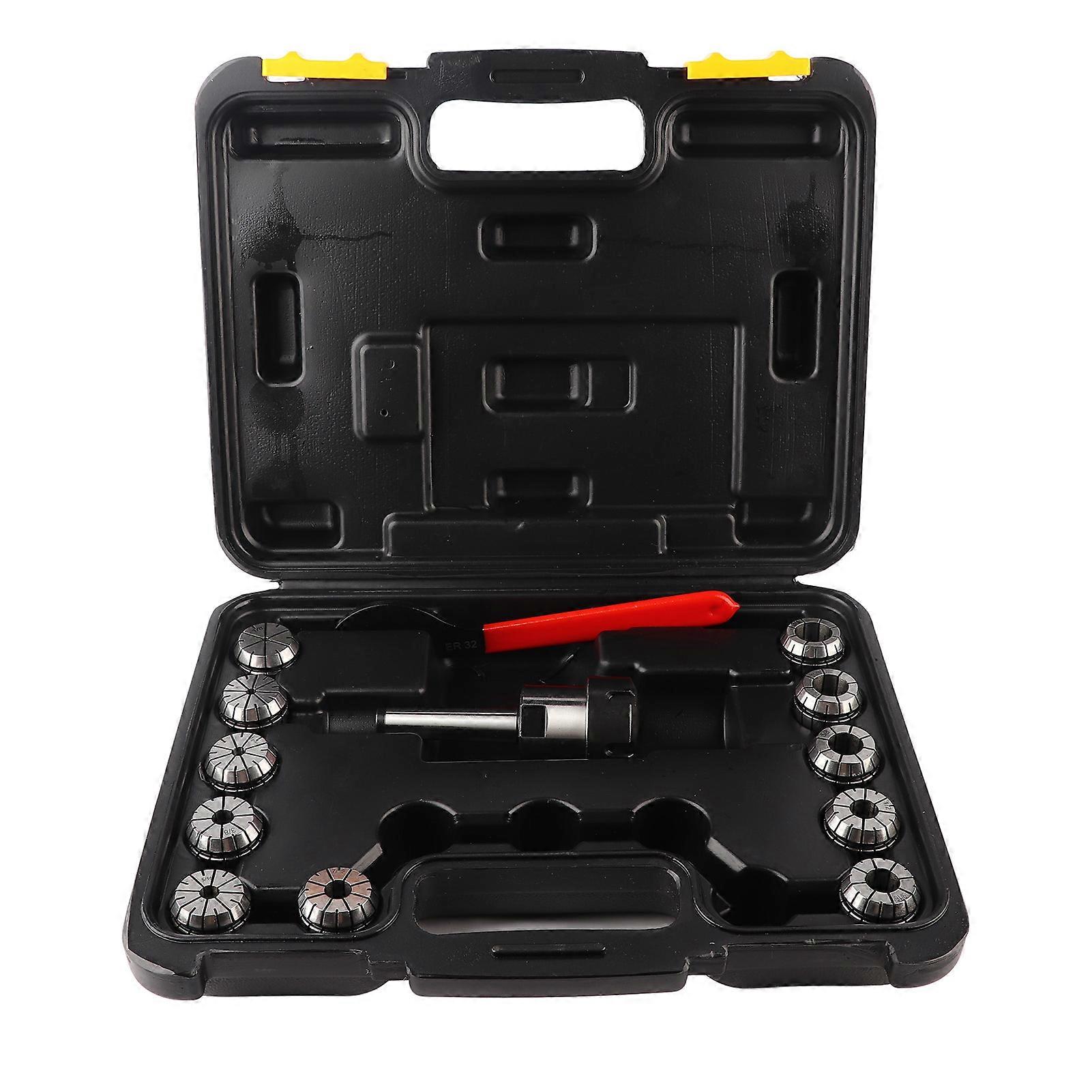 Precision ER32 Collet Chuck Set   MT2 Shank Handle Holder   Spanner for Milling Machine with Box