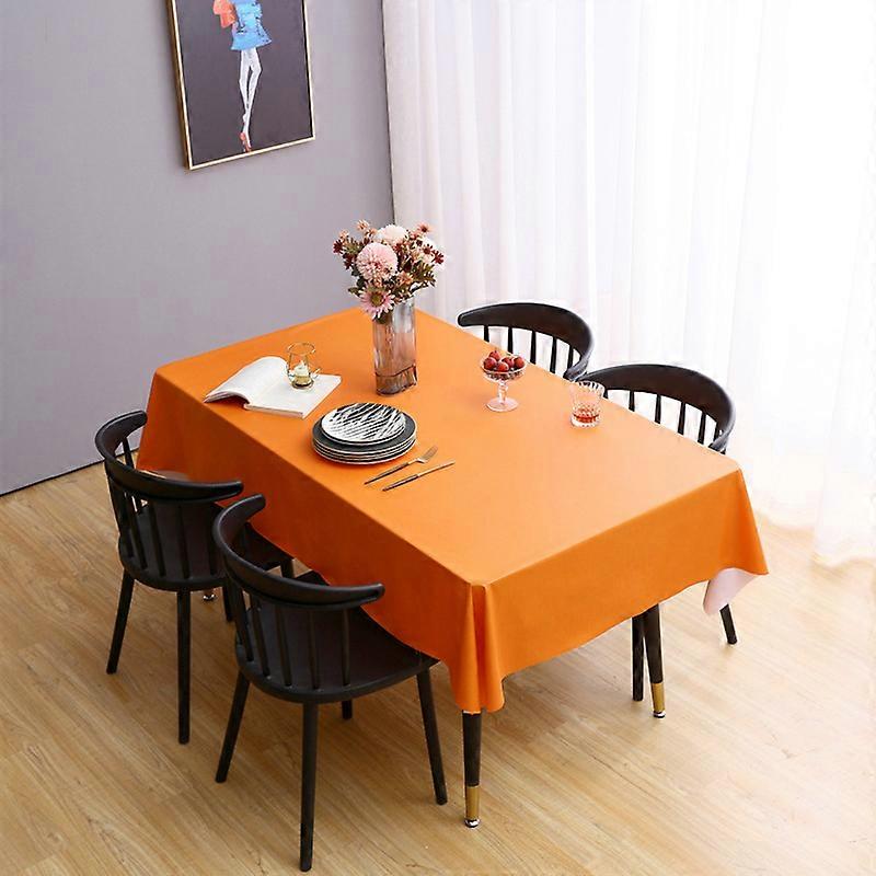 Toalha de Mesa de Cor Sólida, Toalha de Mesa Retangular de PVC Resistente à Água e Óleo - 60 X 104 polegadas - Toalha de Mesa de Vinil, Usada para Mesa de Jantar, Festa de Buffet an