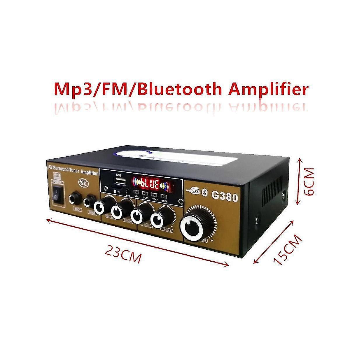 G380 Digital Power Amplifier Multifunctional Power Amplifier Auto Supplies Eu Plug