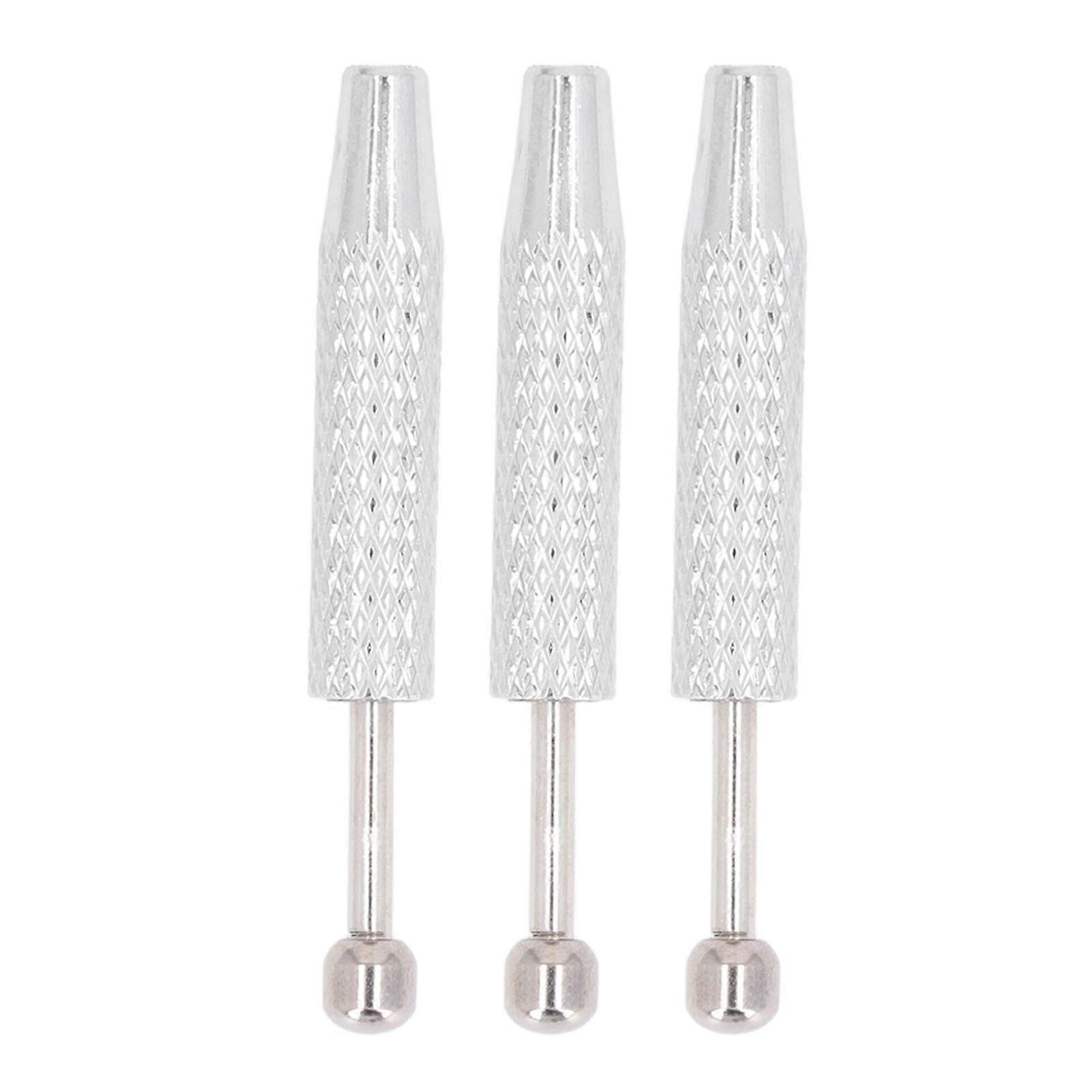 3pcs Piercing Ball Grabber Tool Short Anti Slip 4 Prong Diamond Claw Tweezers for Tiny Objects