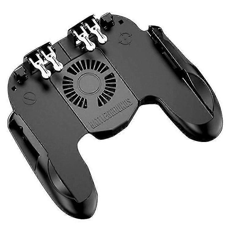 Chronus Mobile Controller Mobile Game Controllers [six-finger Operation Version], With Cooling Fan, Sensitive Gamepad, Mobile Games Joysticks(black)