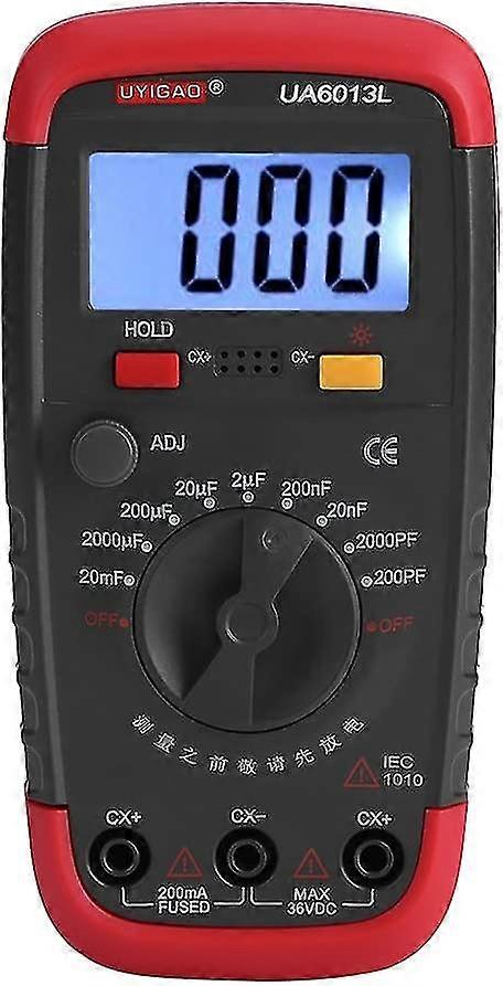 Digital Capacitance Meter, Capacitor Pro Tester 0.1pf - 20000uf With Lcd Backlight Max 1999 Display