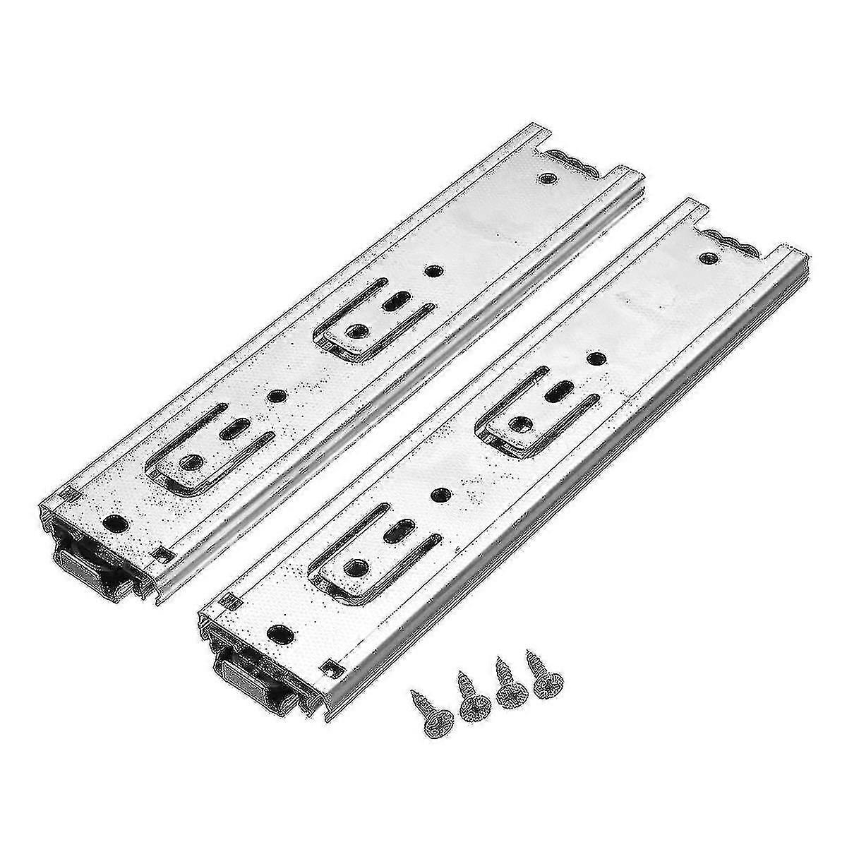2pcs 20cm Drawer Slider Runner Close Slides Ball Bearing Rail Cabinet Hardware--