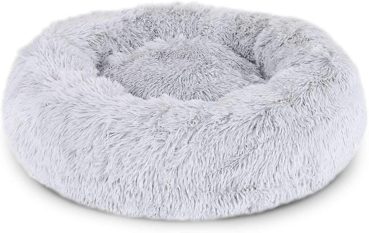 Pet Bed for Cats and Dogs Round Plush Dog Bed Donut Shaped Cat Bed Color and Size Optional (Diameter 80cm, )