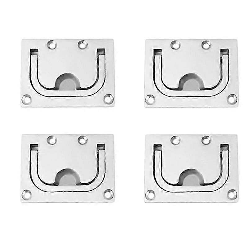4PCS rustfritt stål 316 Flush Lift Håndtak Flush Hatch Lift Ring Hatch Pull Handle Skapskap Båt