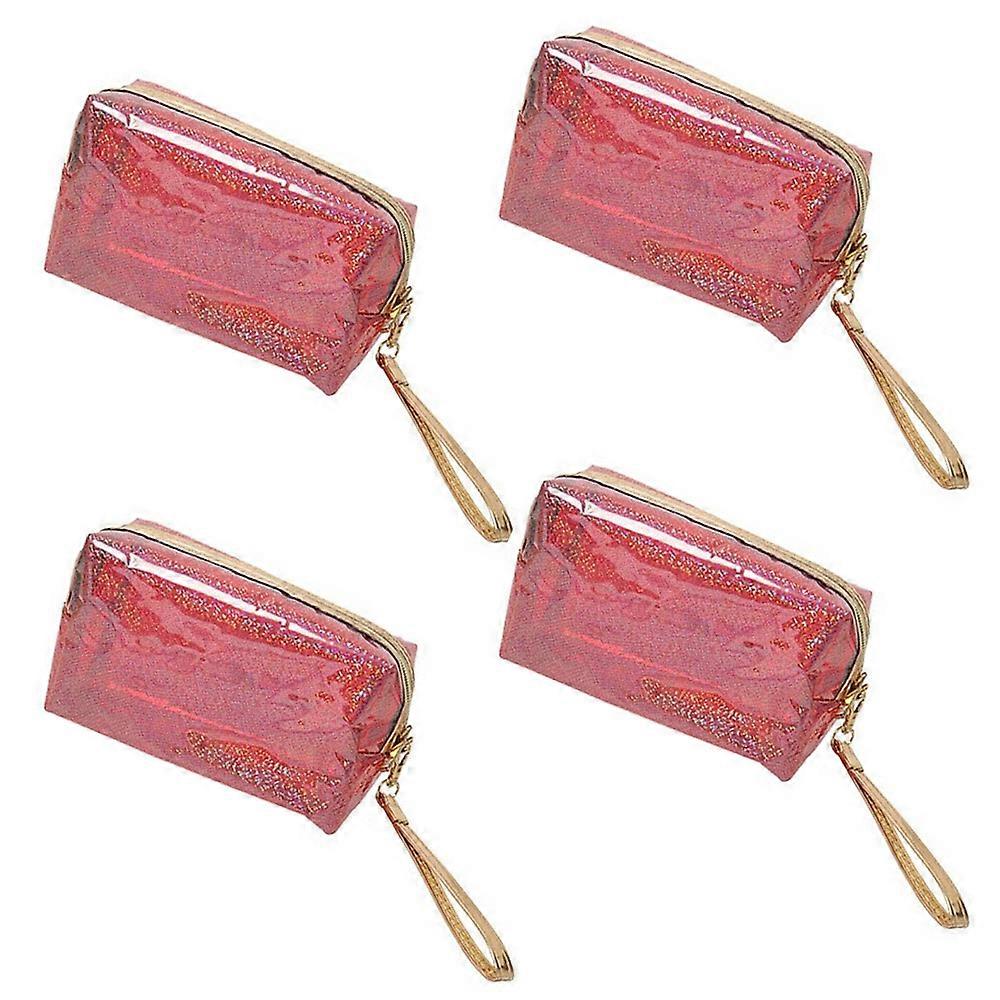 4 pezzi PVC trasparente trousse, trousse portatile