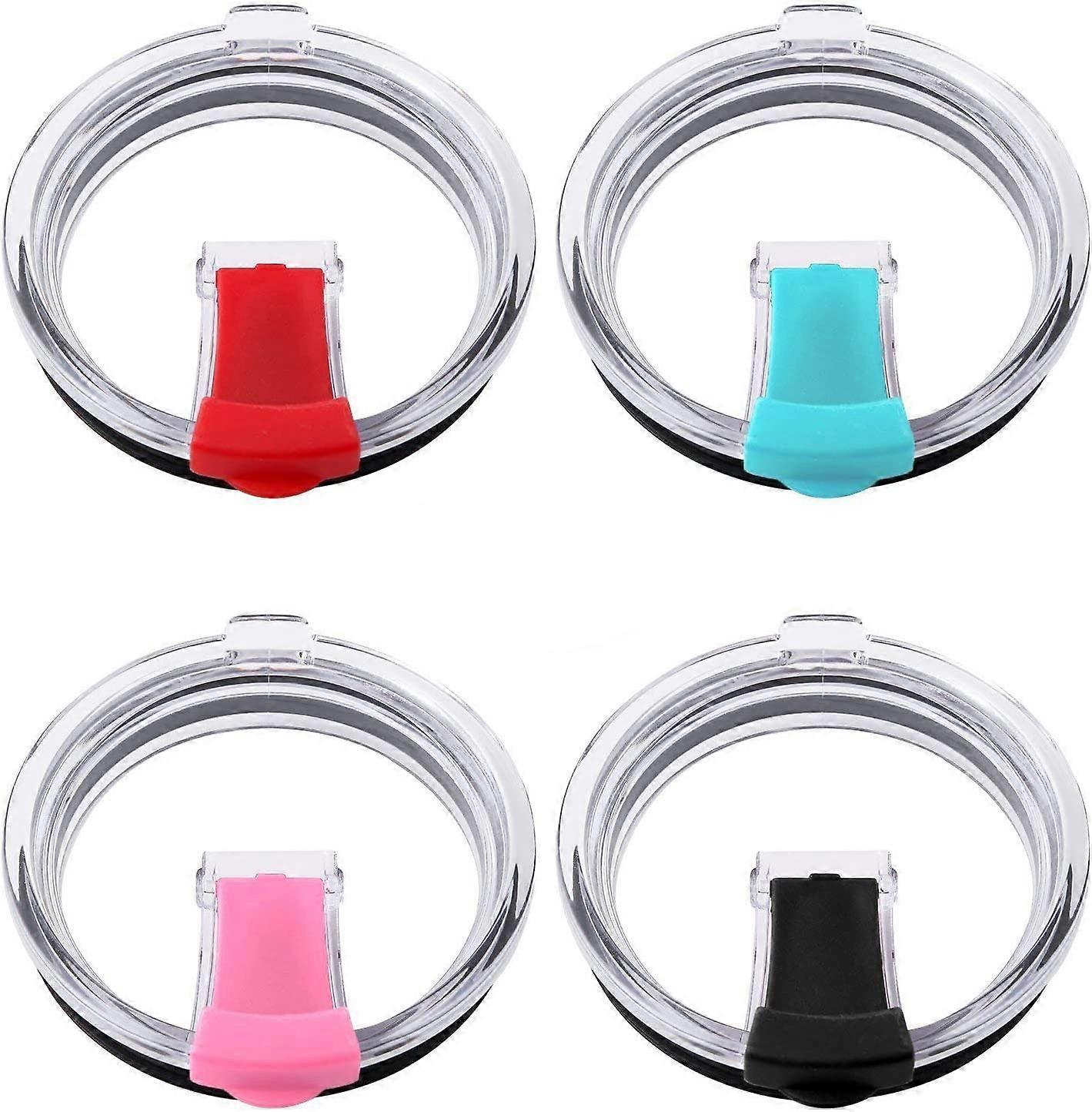 Tumbler Replacement Lids Spill Proof Splash Resistant Set of 4