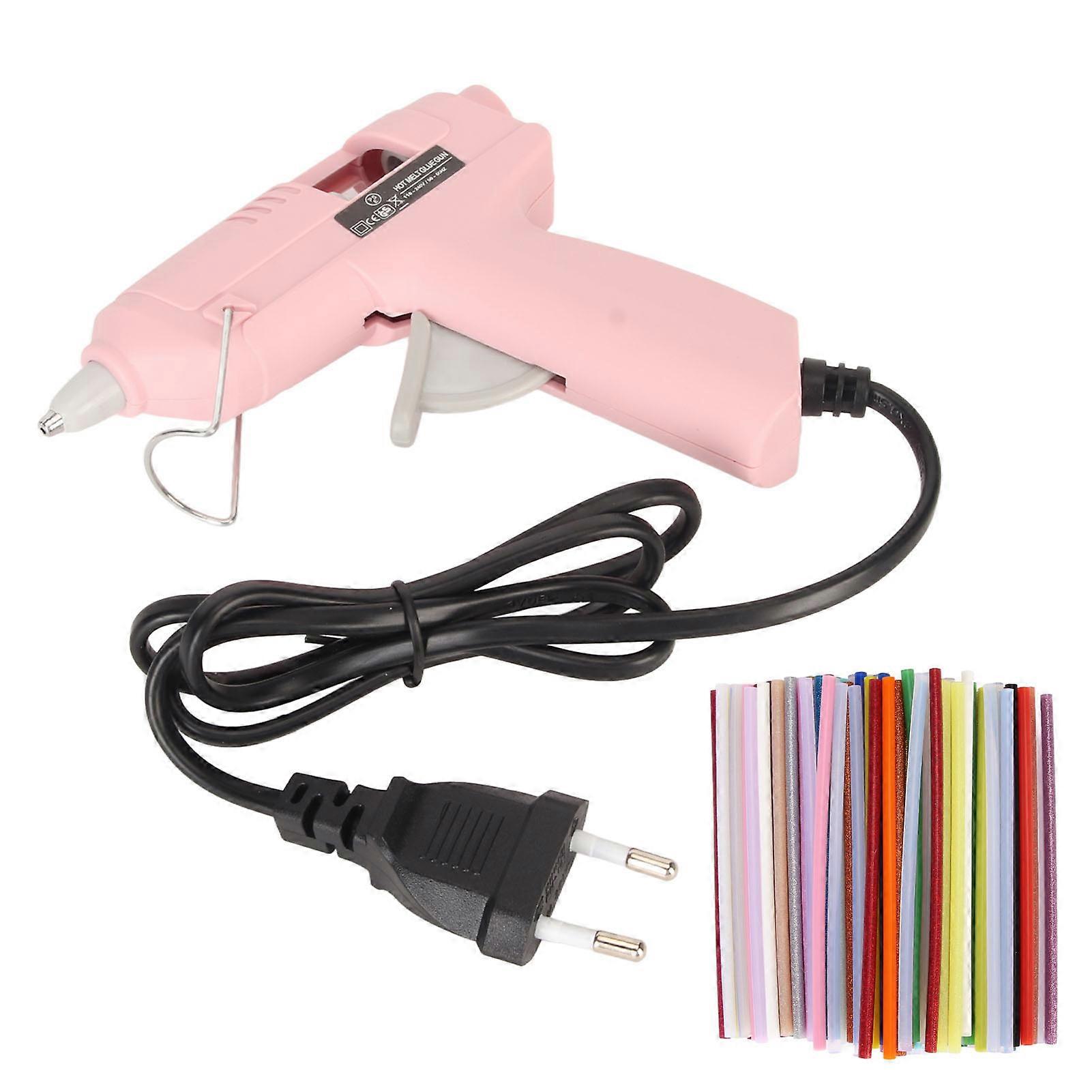 Hot Glue Machine Fast Preheating High Power Small Hot Melt Glue Machine with 100 Glue Sticks for DIY Craft 110240V EU Plug
