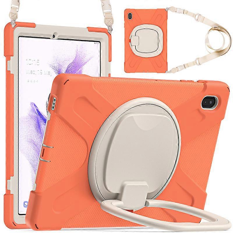 Compatible Samsung Tab Heavy Sturdy Shockproof Kids Case with Screen Protector, Case with 360 Rotating Stand and Carrying Strap for Compatible Samsung