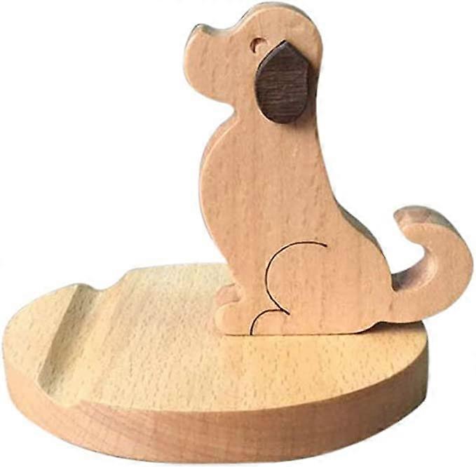 Wooden mobile phone bracket, dog mobile phone bracket animal mobile phone bracket, novel desktop mobile phone bracket, mobile phone bracket desktop de