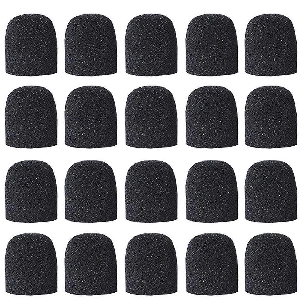 20Pack Black Foam Microphone Windscreen, Mic Foam Covers Handheld Microphone Windscreen for Karaoke KTV Recording Studio