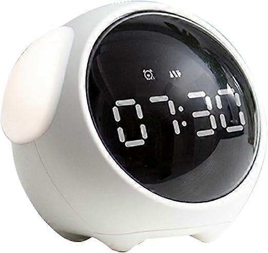 Expression Clock, Cute Dog Shape Multifunctional LED Digital Alarm Clock Voice Activated Night Light