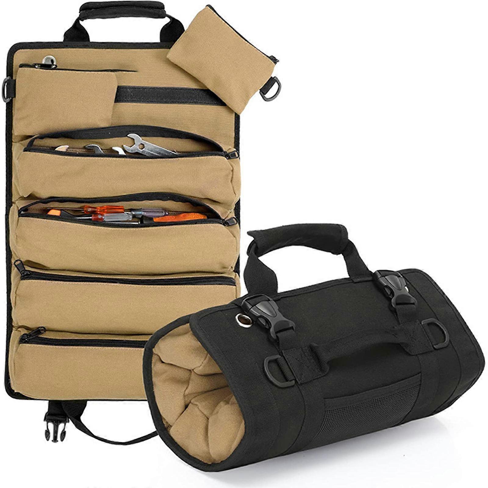 Tool Roll up Bag, Heavy Duty Roll Up Tool Bag Organizer with