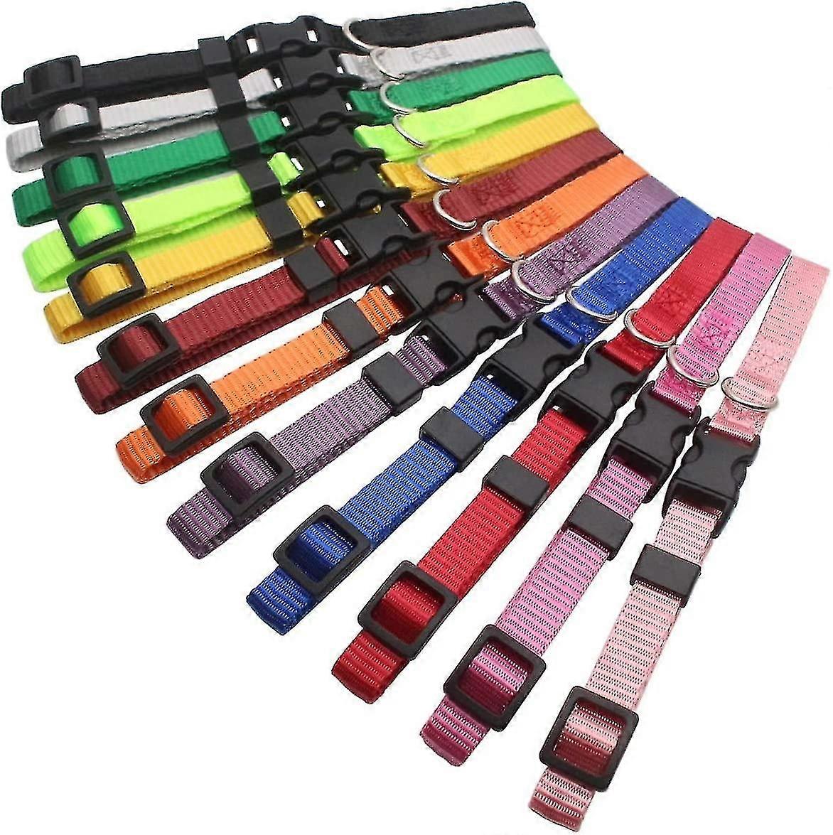 14 Pcs Doux Nylon Chiot Mise bas Id Colliers - Réglable Breakaway Litière Colliers Bébé Chien Id Bandes
