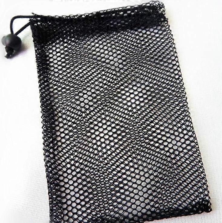 10pcs Aquarium Filter Bag, Nylon Mesh Bag with Drawstring, Fish Tank Mesh Bag Socks for Aquarium and Pool and Garden, 15 x 20CM (Black)