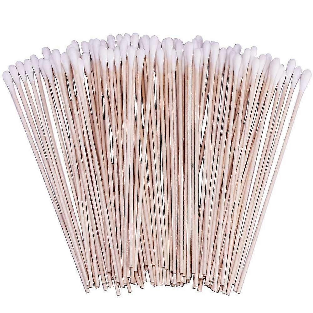 400 Count 6 Inch Long Cotton Swabs With Wooden Handles Cotton Tipped Applicator For Cleaning