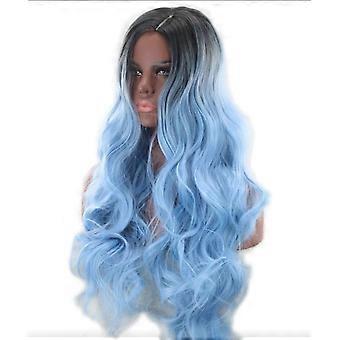 Professionals Volume Blue & Black Perruque longue à couches bouclées