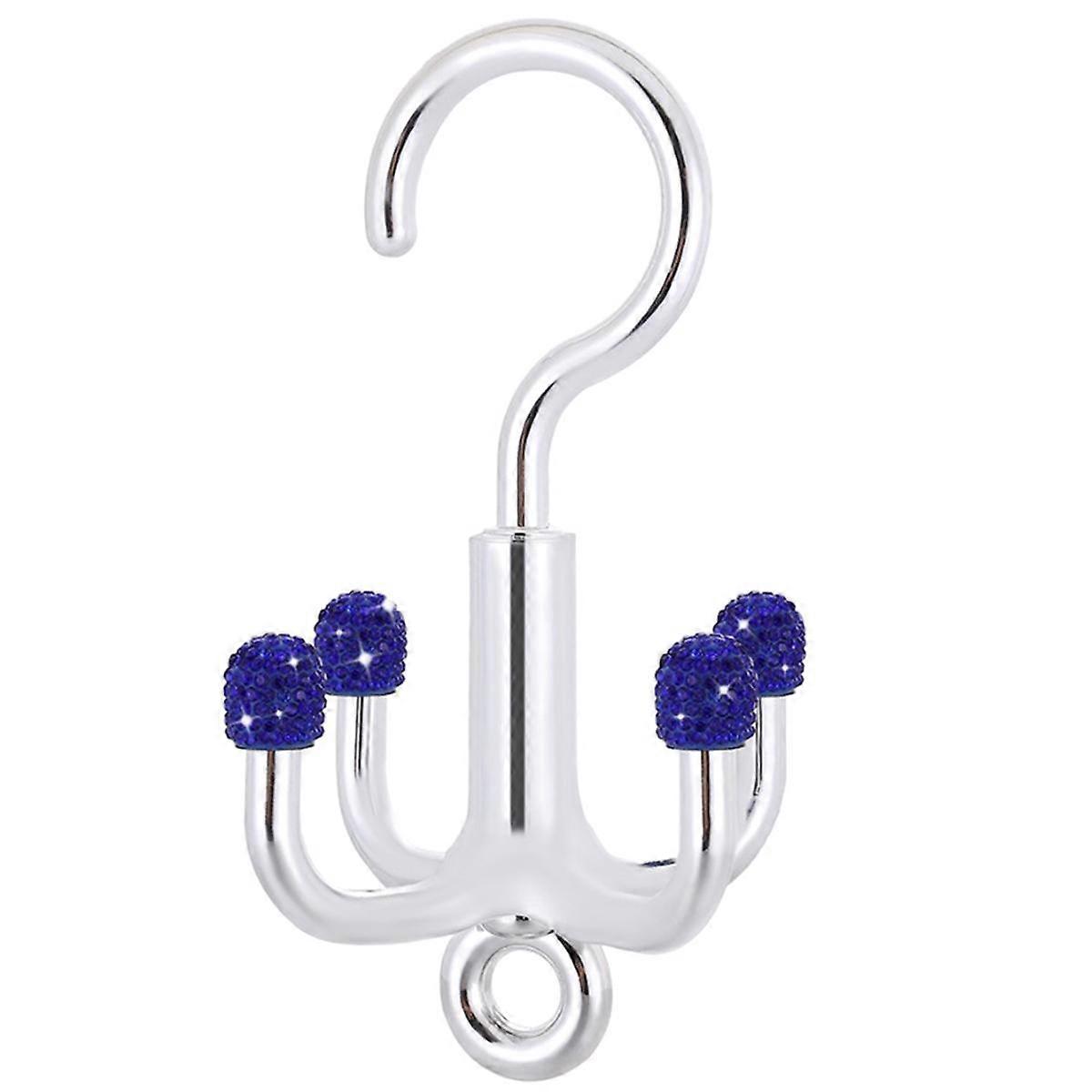 8PCS 360 Rotating 4 Claw Hooks Bling Diamond Wardrobe Multi- Hook Miscellaneous Storage Rack Home