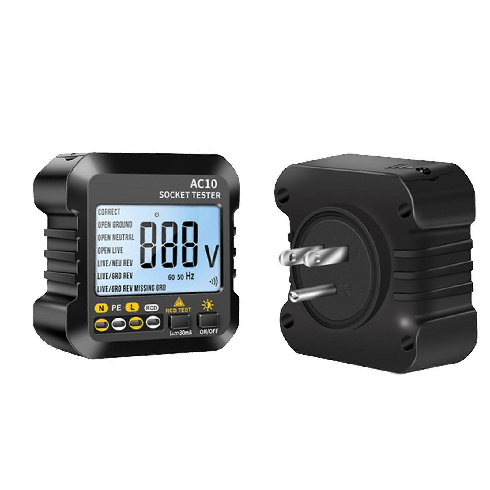 AC10 Digital Socket Tester Zero Line Plug Polarity Phase Check Phase Detector