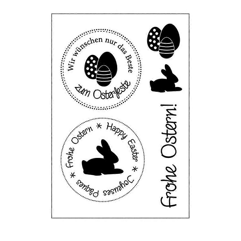 Silicone Stamps Happy Easter Transparent Stamp Seal Rubber Postage Stamp