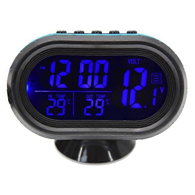 HD 4 IN 1 Digital Voltmeter 12V 24V Multi-function Car Temperature Clock Auto Thermometer Electronic Clock Car Night Light Clock