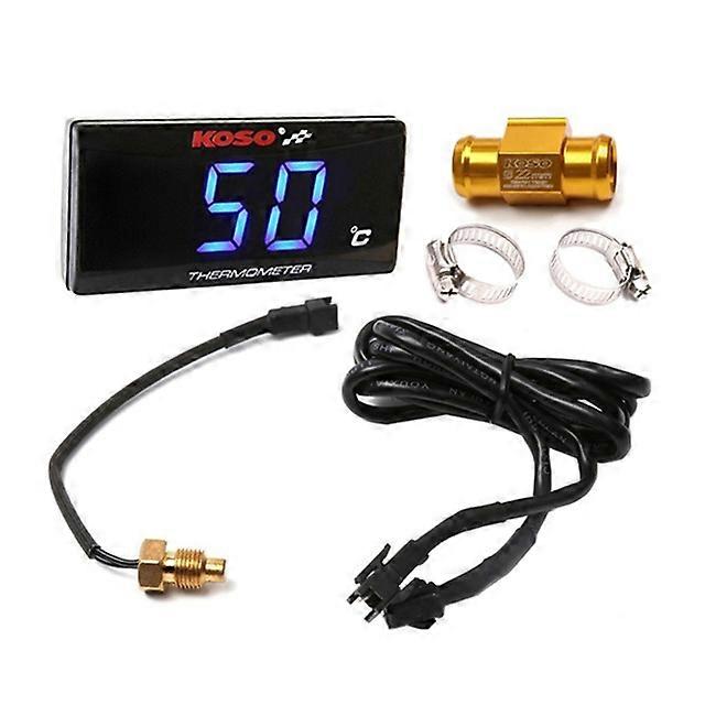 Round Motorcycle Temperature Meter Motorcycle Water Temperature Digital Hygrometer Thermometer Sensor Meter Sensor Adapter