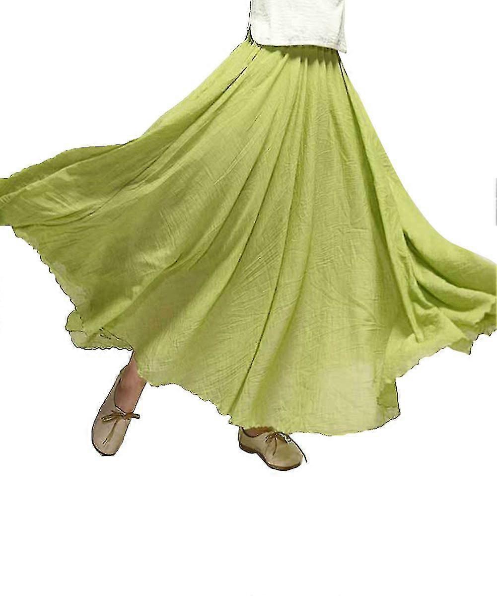 Charm Kvinders Lys Bohemian Flowy Fuld Cirkel Lang Maxi Nederdel