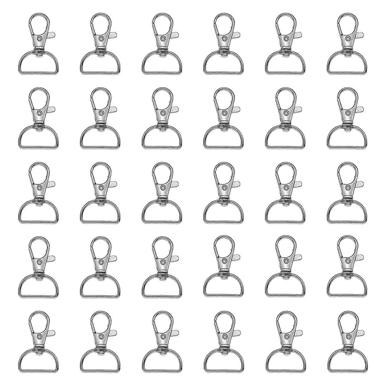 30 Pcs Swivel Clasps Lanyard Snap Hooks for Key Chain Clip Hooks Lobster Claw Cl