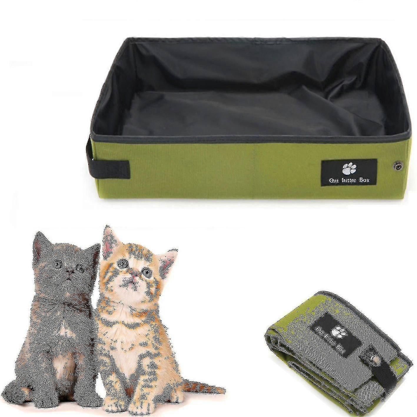 Foldable Cat Bed Litter Box Cat Toilet Collapsible Box Pan Litter Tray Toilet Travel Bed-niubi