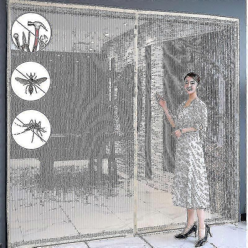 Strong Magnetic Door Curtainanti-mosquito And Insect-proof Automatic Closing Invisible Gauze Large-size Mosquito Nets For Doors
