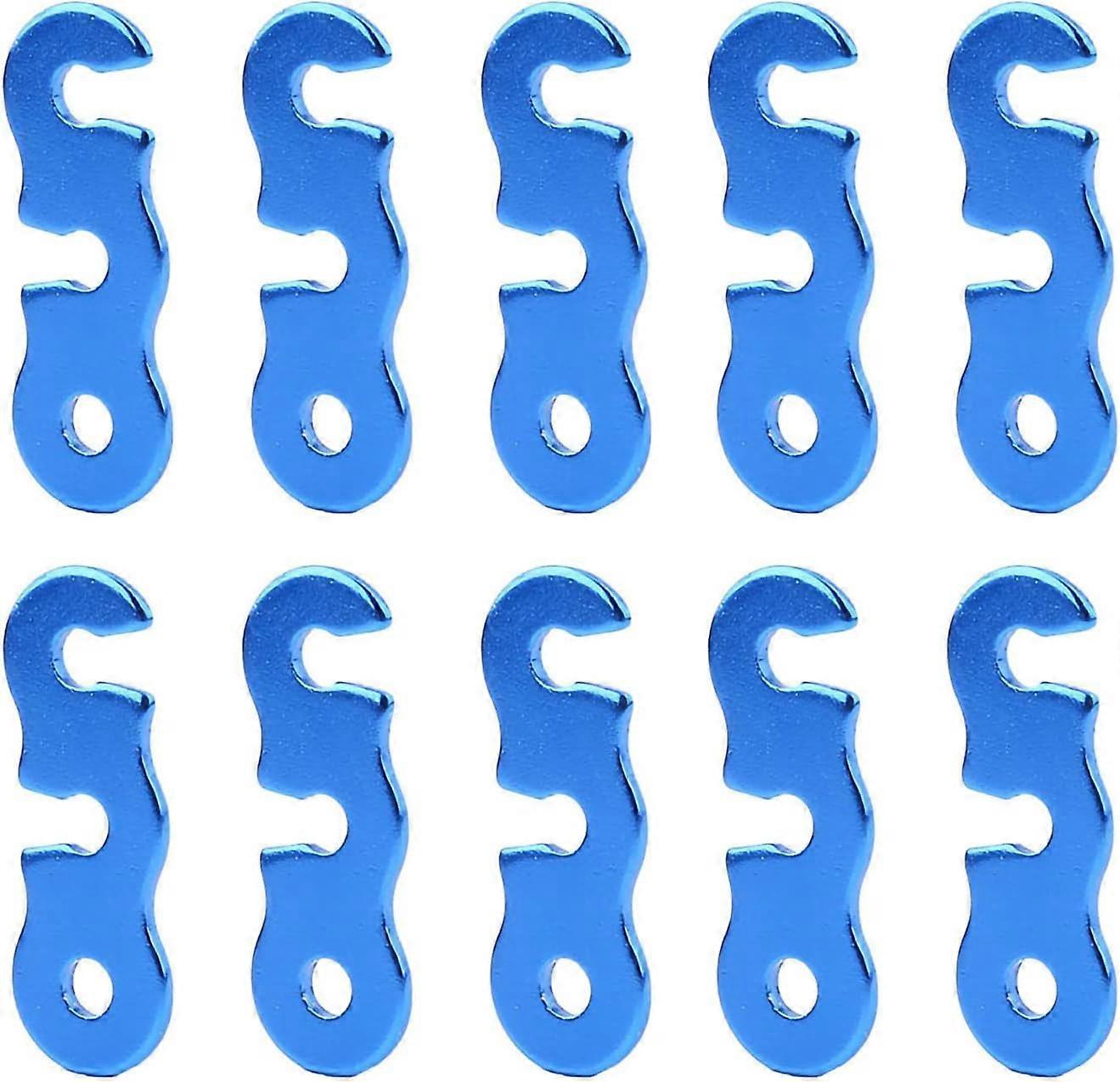 Rope Tensioner Cam(Blue), Aluminum Tent Guyline Runner Tensioner Tent Awning Rope Accessories Three Eyes Open Rope Buckle