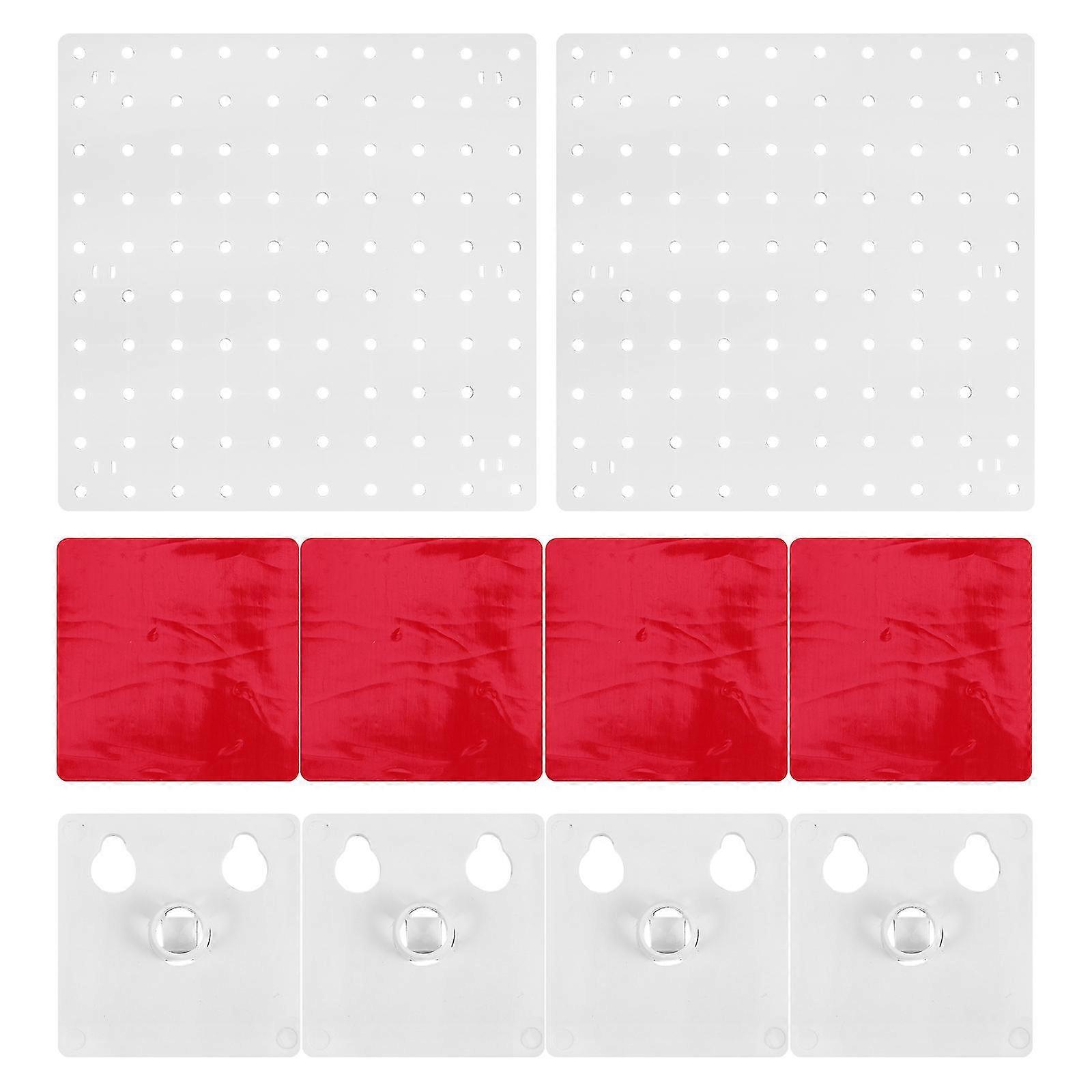 2pcsペグボードウォールマウントストレージラック8pcsインストールアクセサリー付き