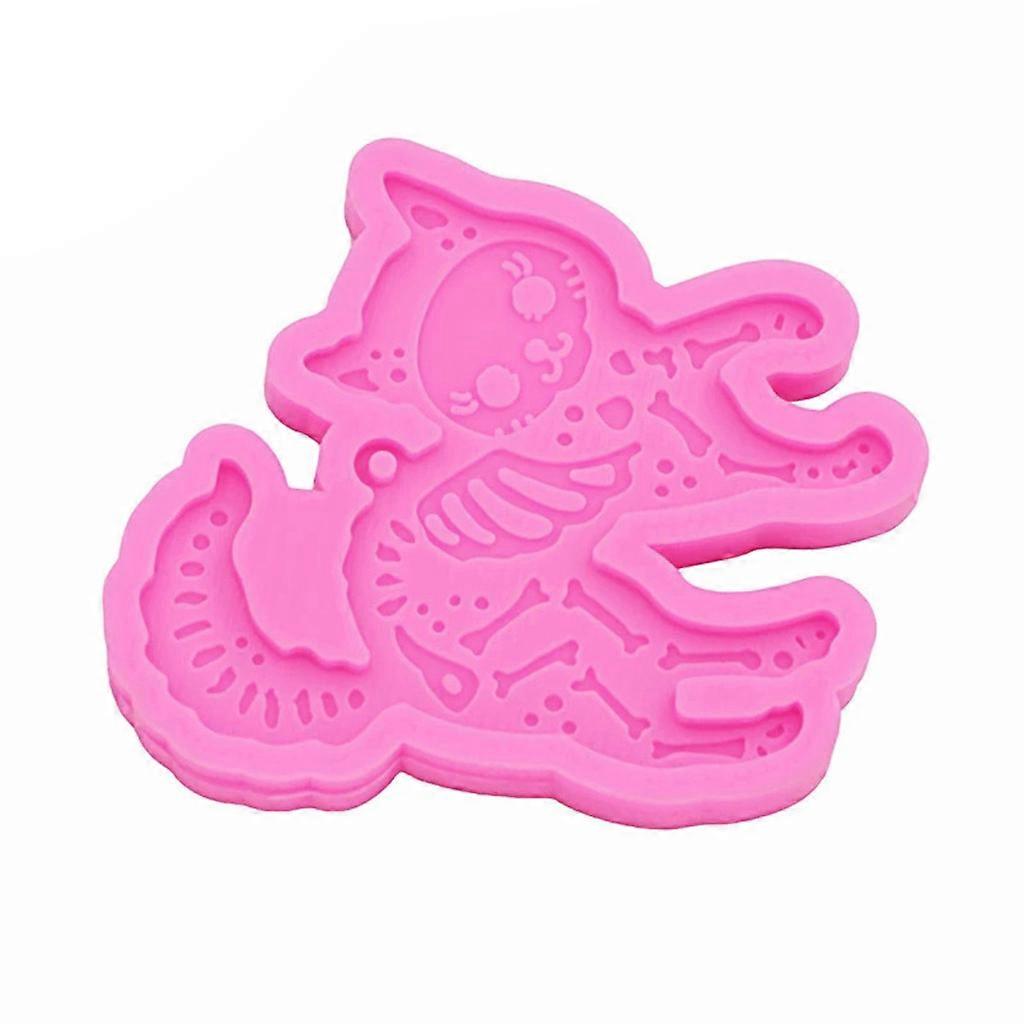 Cat Keychain Epoxy Resin Decorative Mold with Hole Keyring Pendant Mold