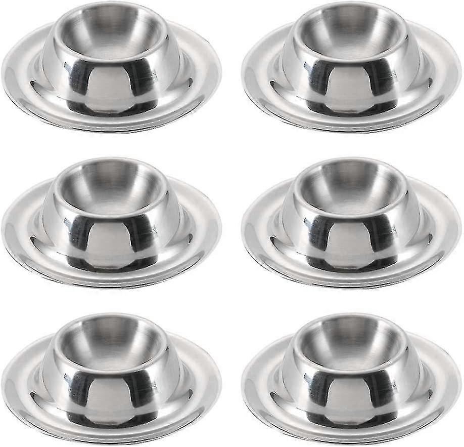 Stainless Steel Egg Cup Egg Holder Set Of 6 Egg Cup Set Polished Stackable-MXBC