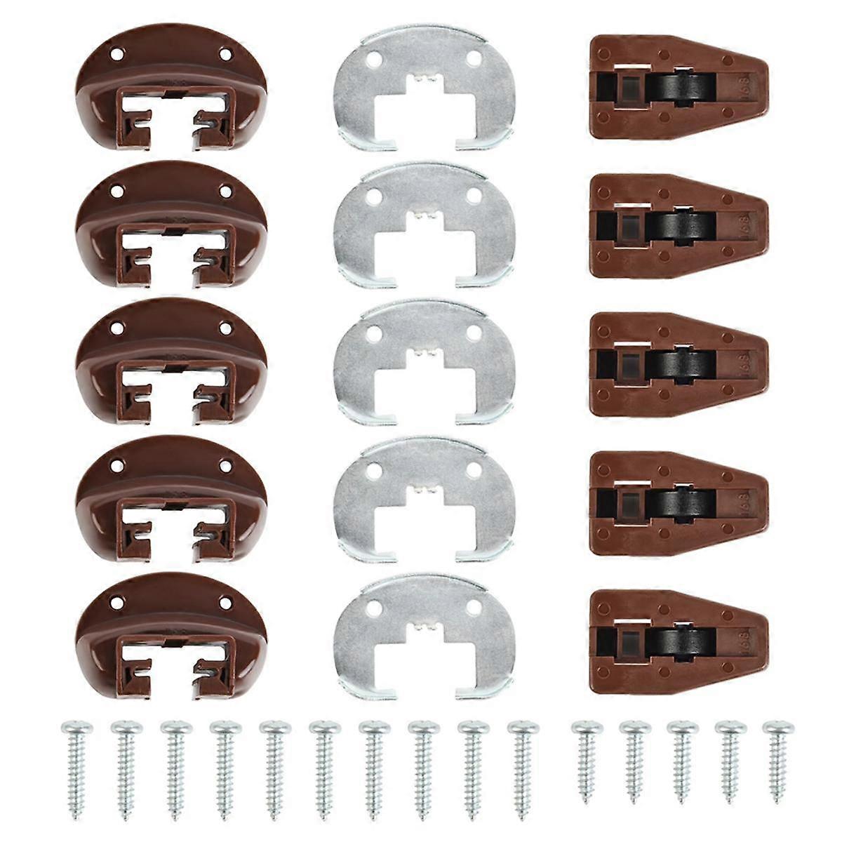 5Sets Replacement Drawer Track Slide Kit,Track Drawer Guides Furniture Parts for Dressers,Hutches and Nightstand Drawer