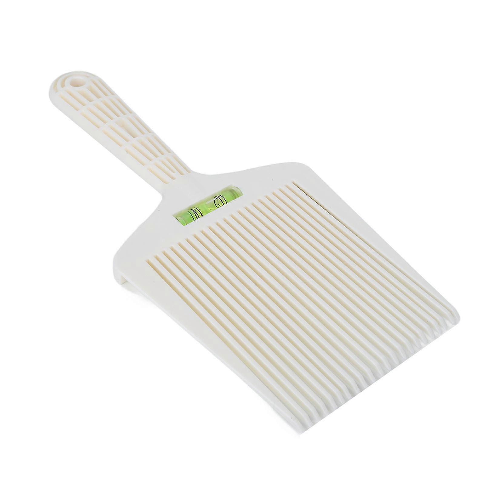 Professional Flat Top Comb with Accurate Water Leveling - White