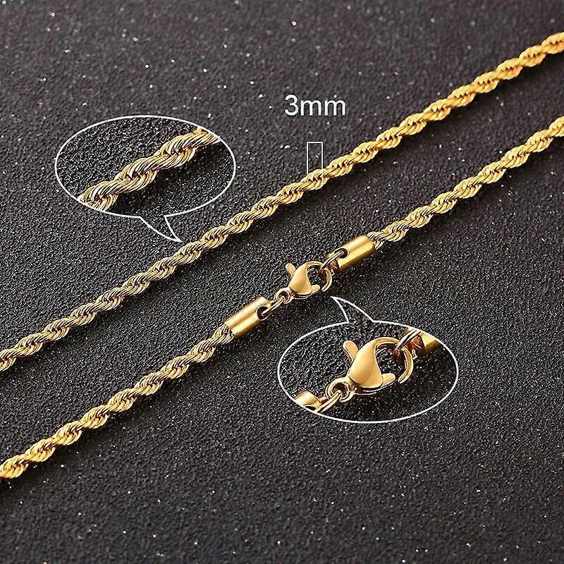 Vnox 3/5/7mm Mens Cuban Chain Colllaces, Aço Inoxidável Curb Twisted Rope Figaro Rolo Box Link Chokers, Colar Clássico Simples