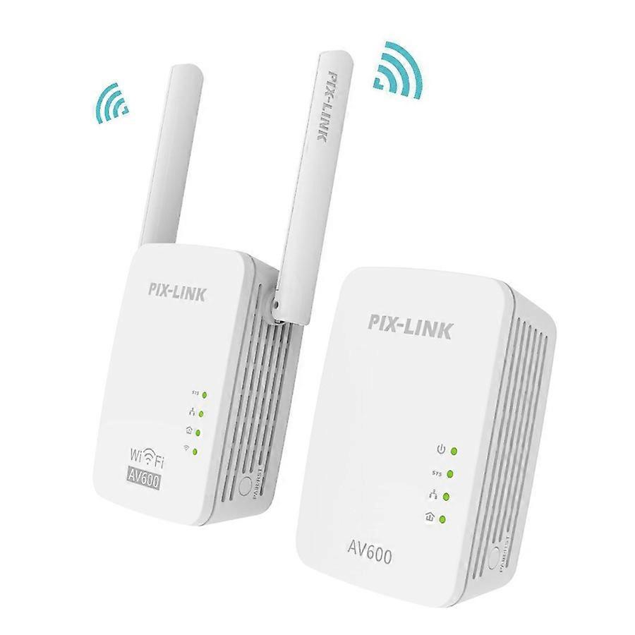 PIXLINK 1Pair 600Mbps Wireless Powerline Adapter Wifi Router Extender Network Power Line Ethernet Adattatori Homeplug PL01A + B