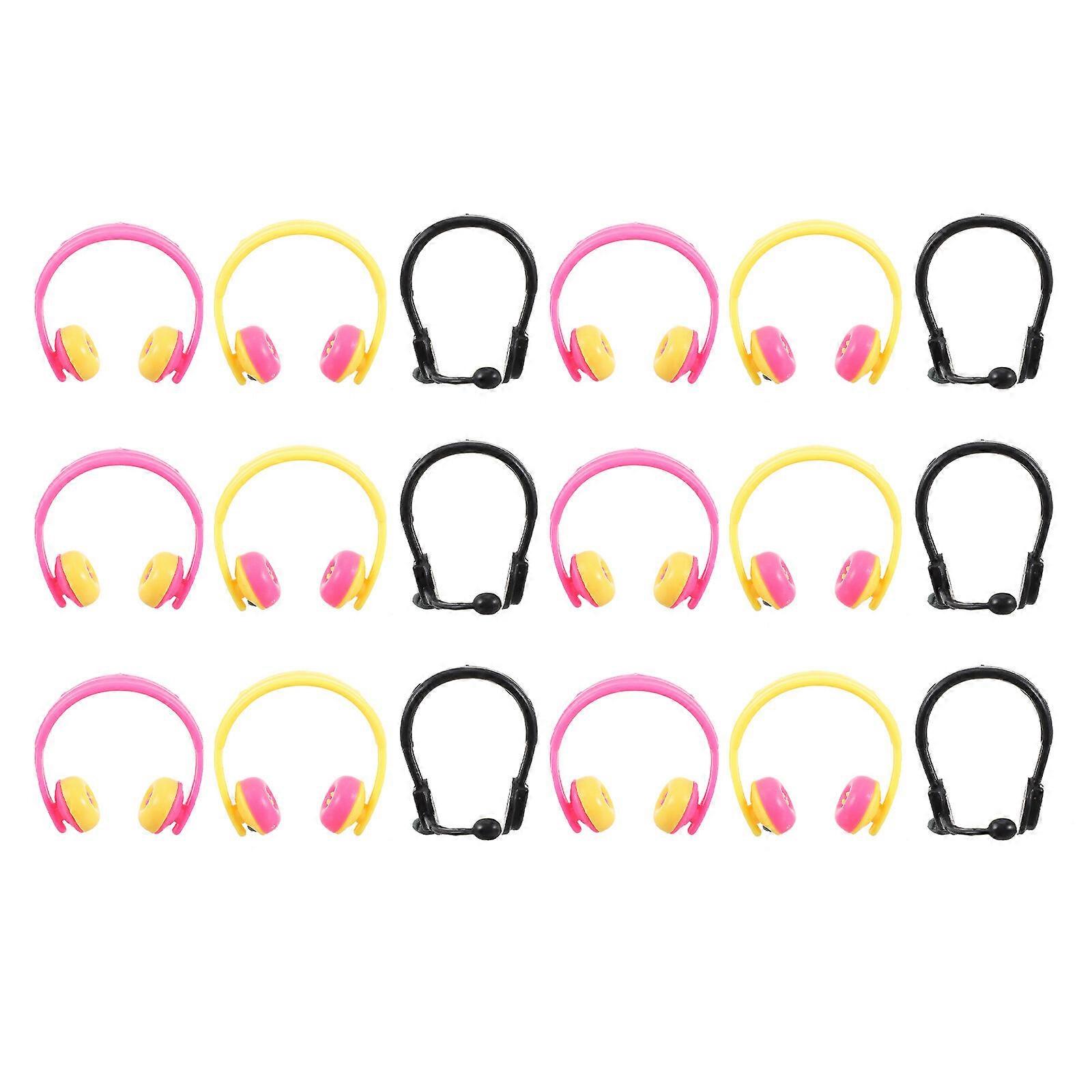 80pcs Mini Doll Headset Decoration Mini Doll Earphone Props Doll Accessories