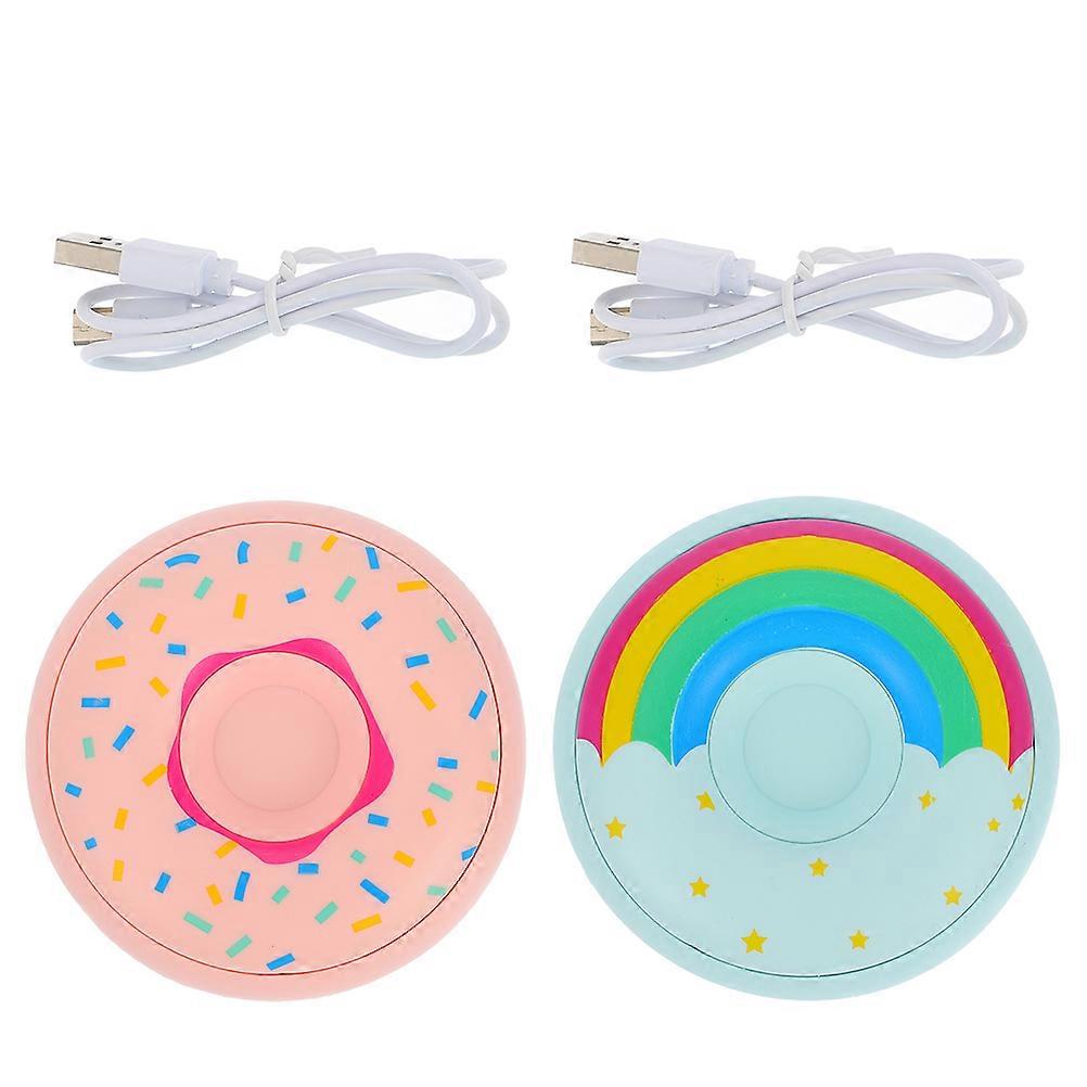 2 Sets Beheizte Handwärmer Handwärmer Wiederaufladbare USB-Handwärmer Tragbare Handwärmer Warmwasserbeutel