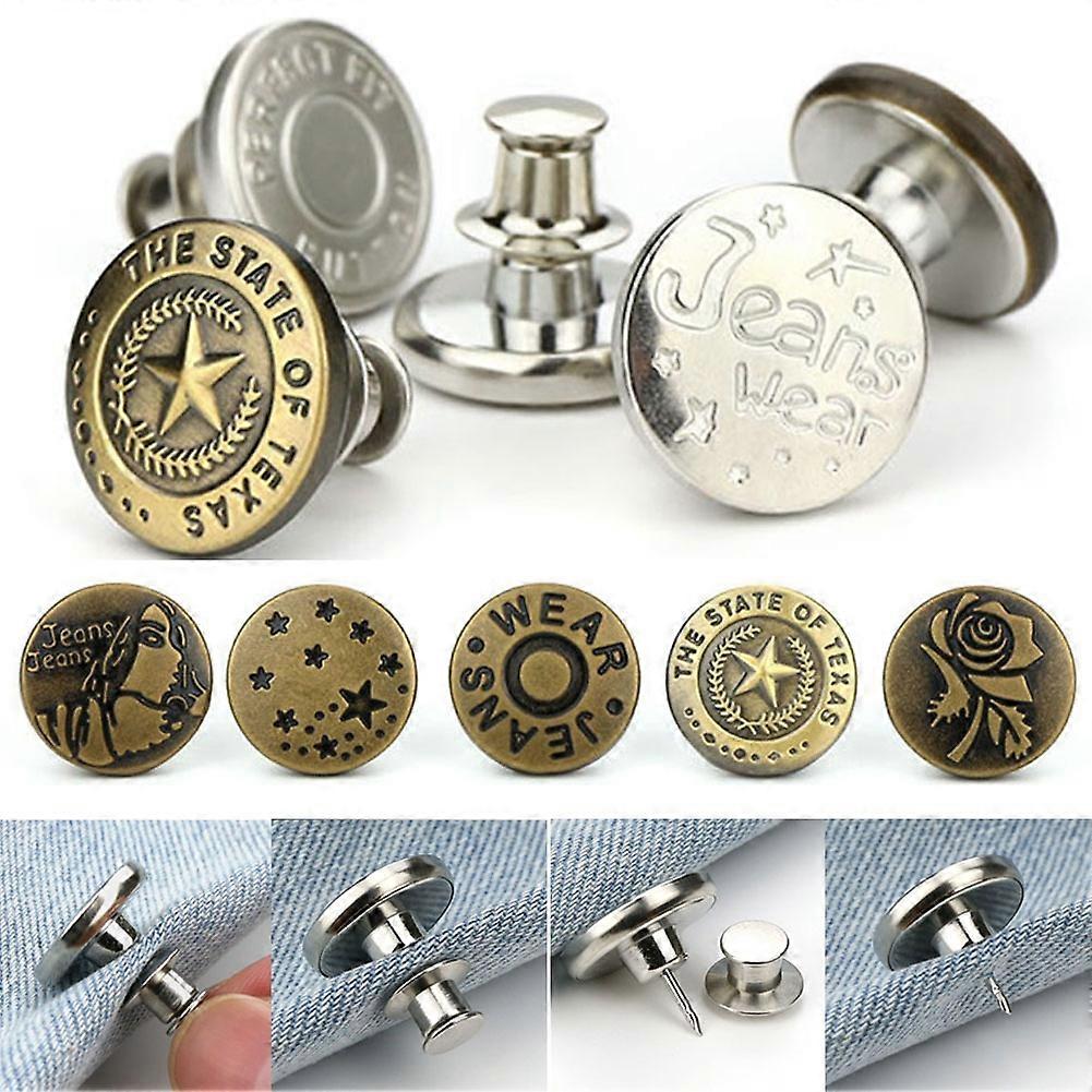 2 Sets Pants Waist Tightness Adjustment Button Rivet Stud Snap Clasp Closure mengxi