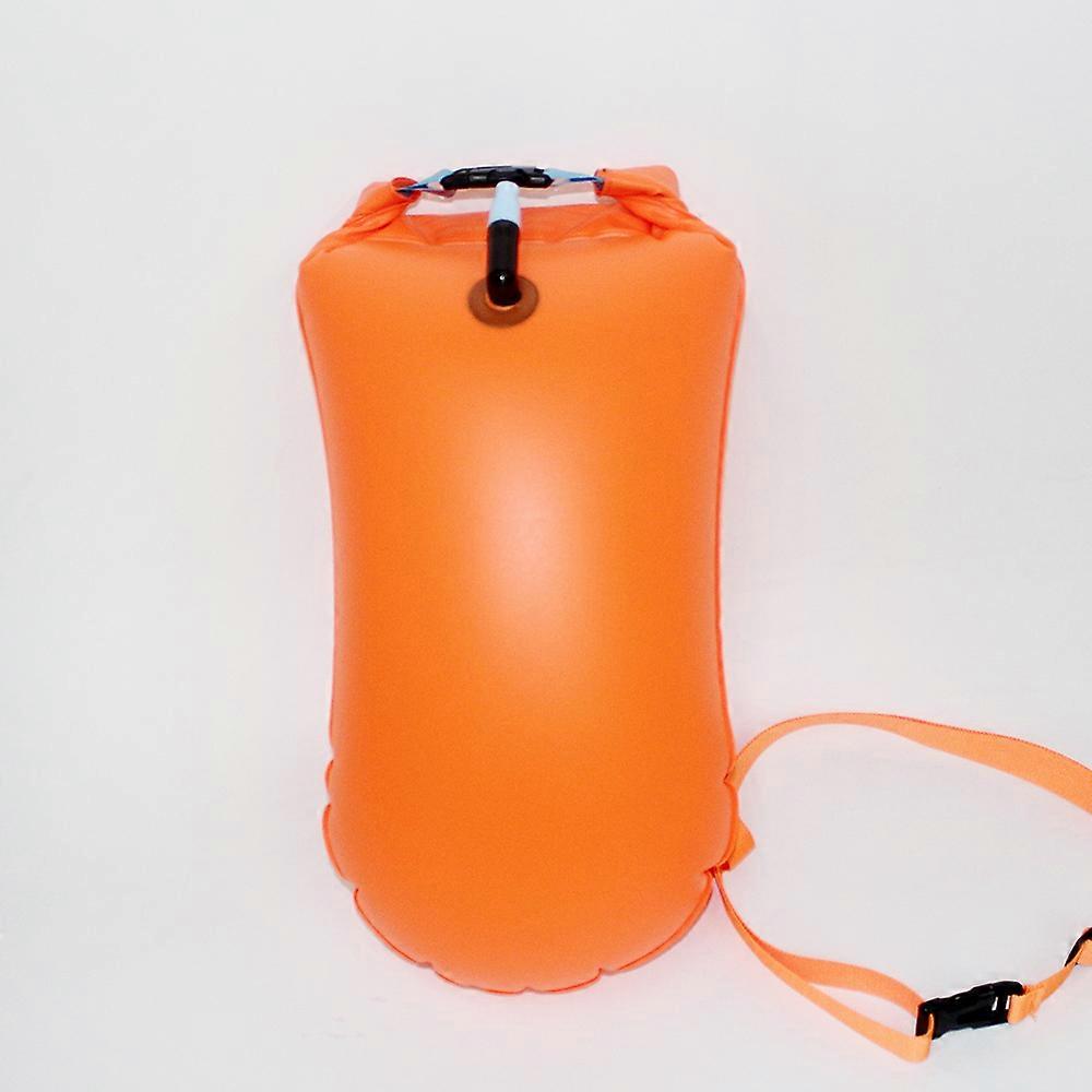 Schwimmboje Tow Float Dry Bag, Wild Swimming Float, Aufblasbarer wasserdichter Dry Bag (1 Stück-Orange)