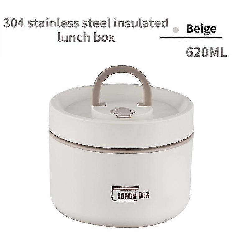 Goshyda Edelstahl Lunchbox – Rund, Isoliert, Auslaufsicher, Mit Thermotasche (Edelstahl 304)