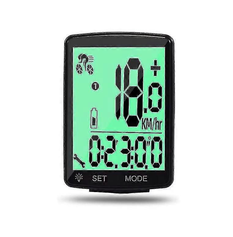 Multifunctional Lcd Screen Bicycle Computer Wireless Bike Rainproof Speedometer Odometer Cycling  Waterproof(1pc, Black)