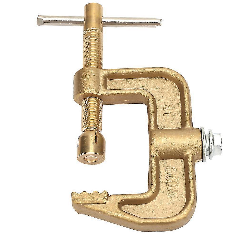 500a Brass Material Classical G Shape Ground Welding Earth Clamp For Welding Machine