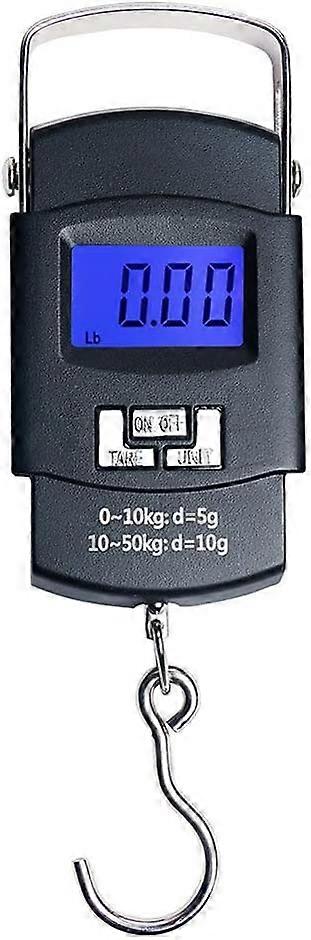 2023 - draagbare elektronische digitale hangende visweegschaal met LCD-display met achtergrondverlichting (zonder batterij)