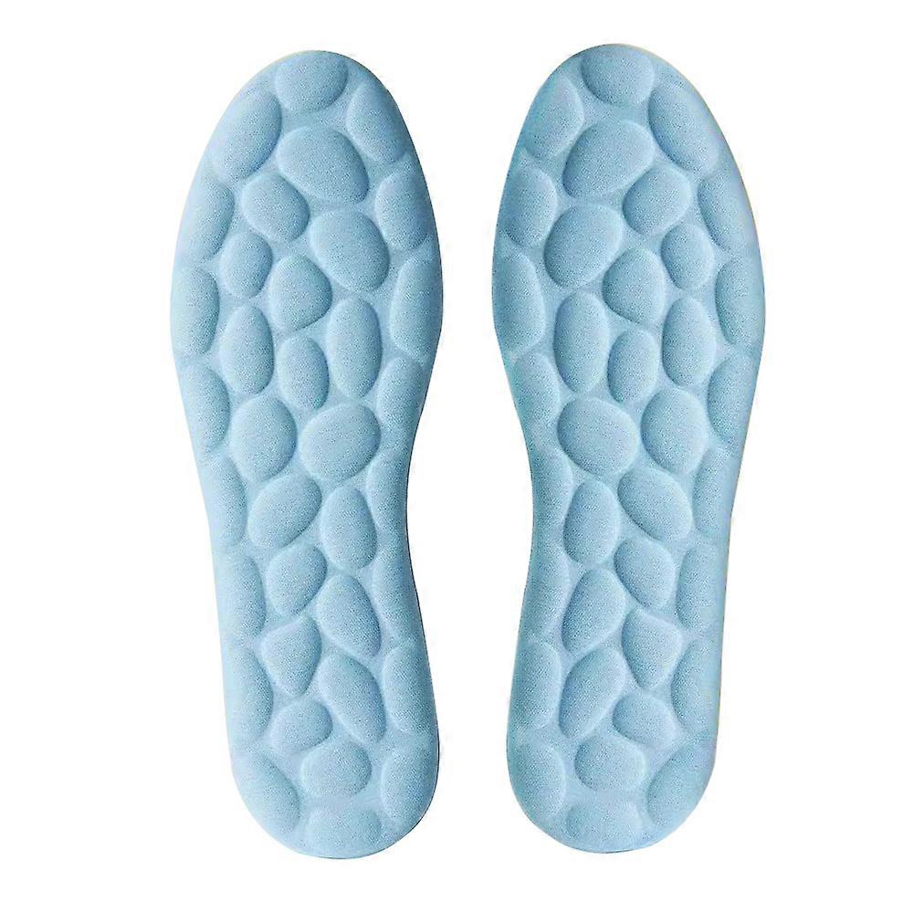 4D Orthopedic Sport Insoles Soft Breathable High-elasticity Shock Absorption Running Shoe Pad For Men Women Latex Massage Insole