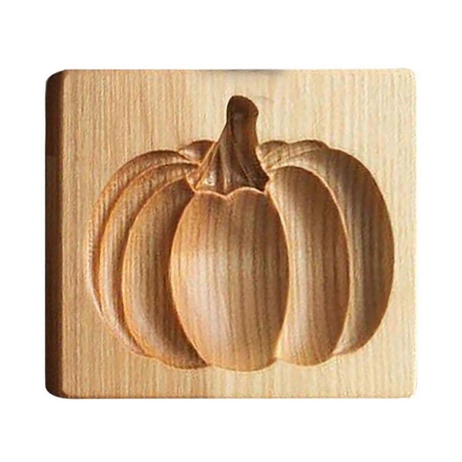 Wooden Gingerbread Carved Shortbread Mold Cookie Cutter Molds
