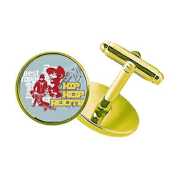 カルチャーボーイズヒップホップパターングラフィティストリートスタッズビジネスメタルカフリンクスゴールデン