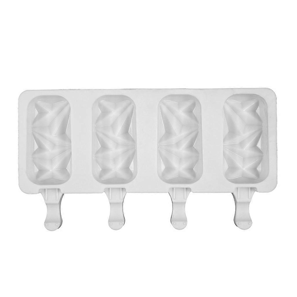 4 Κύτταρα Popsicle Tray σιλικόνης Mold DIY Παγωτό Mould Pan Summer Party Kitchen Bar Εργαλεία